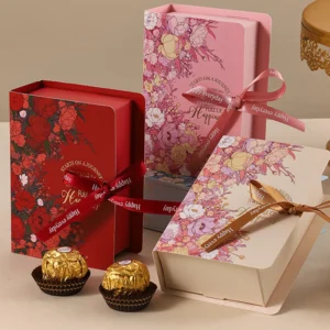 Creative Book Shape Jewelry Gift Box DIY ValentineS Day Wedding Party Birthday Banquet Baby Shower Candy Chocolate Package Decor