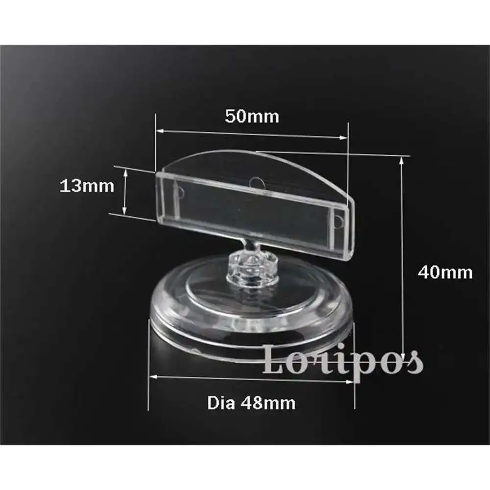 Clear Black Transparent Plastic Double Clips Adjustable Pop Desk Sign Price Tag Display Holder Wedding Table Name Card Holder - Image 2
