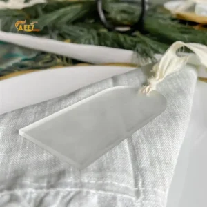 AEE7-Frosted Acrylic Wedding Blank Place Card Clear Arch Gift Tag Name Plate Seating Chart DIY Mark Place For Party