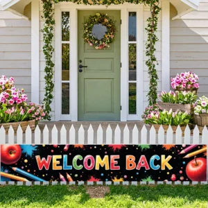 Classroom Decor Event Decoration Wall Banner Vibrant Welcome Sign For Events Students Parties
